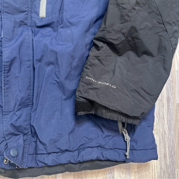 Columbia Omni-Shield Insulated Waterproof Coat in Navy/Black/Gray Men’s XL - Picture 2 of 12